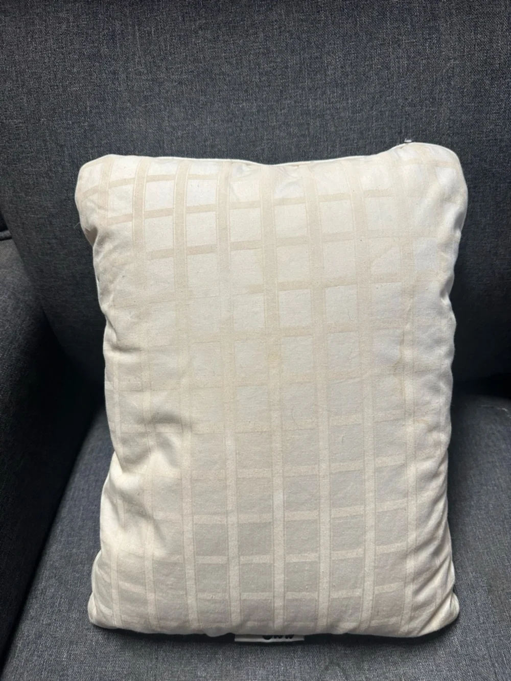 The Company Store White Embroidered Accent Pillow